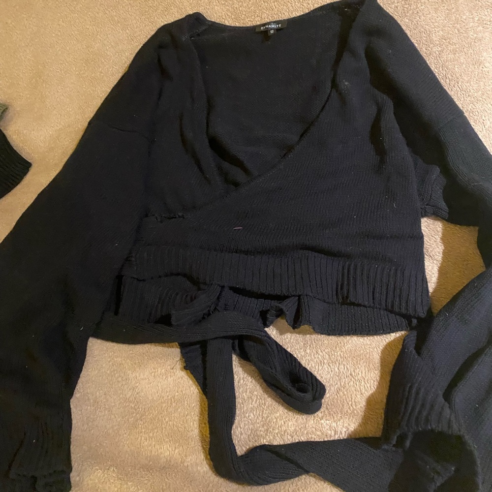 Dynamite wrap sweater size S